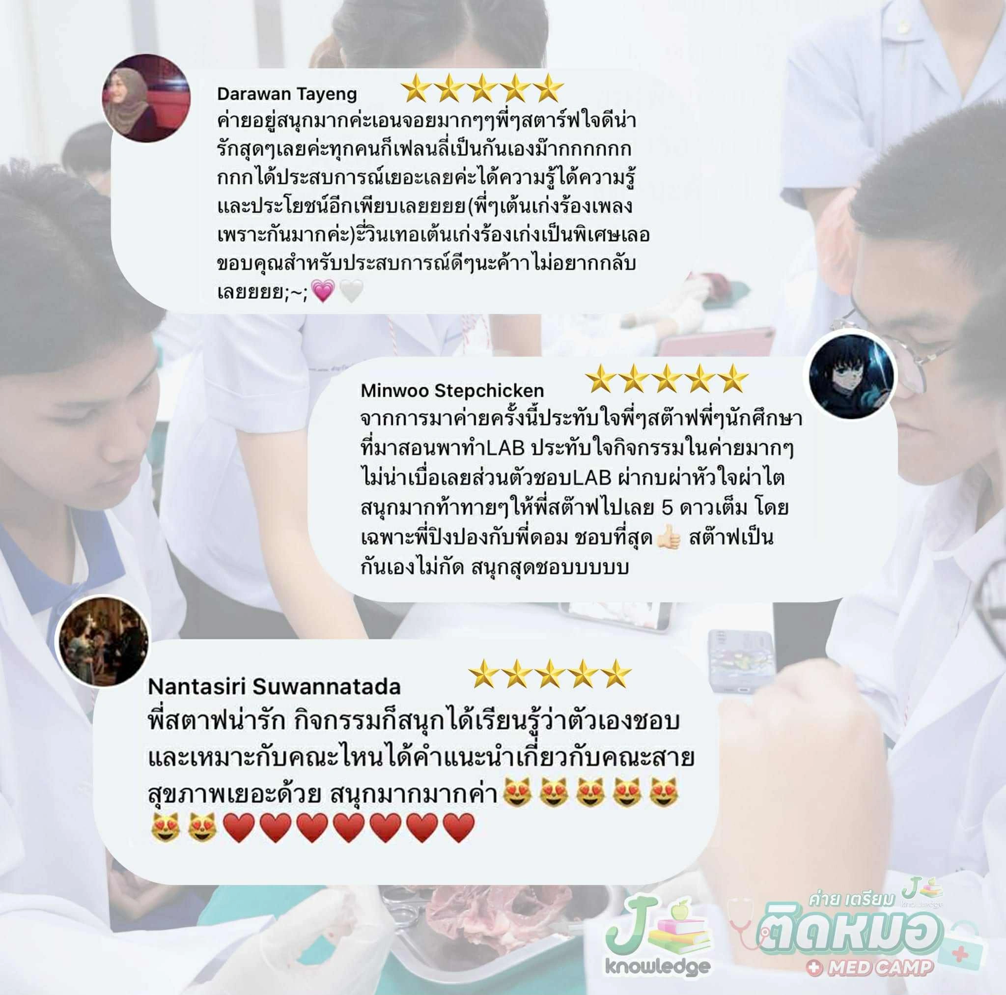 รีวิว กิจกรรมค่าย เตรียม ติด หมอ