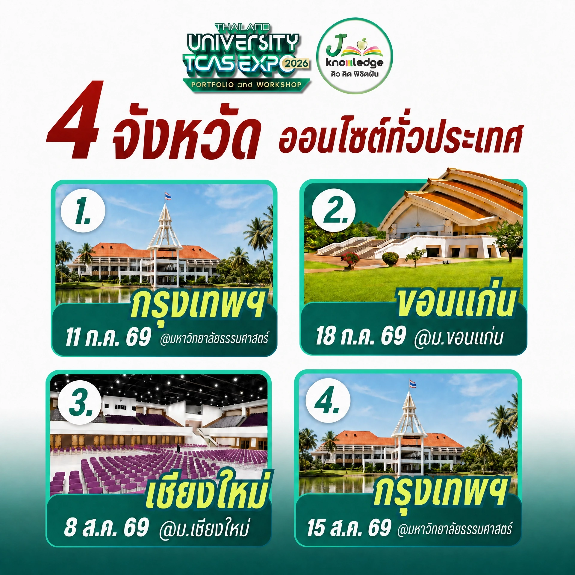 4 จังหวัด ออนไซต์ทั่วประเทศ